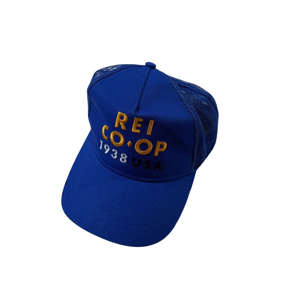REI Co-op Trucker Hat One Size Blue Mesh Snapback Heritage Cap Outdoor Hiking